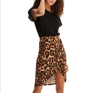 Tulip hem leopard skirt Large Trendy animal print bodycon